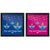 Indigifts Traditional Lighting Diya with Party Bunting Flags Poster Frame Set of 2