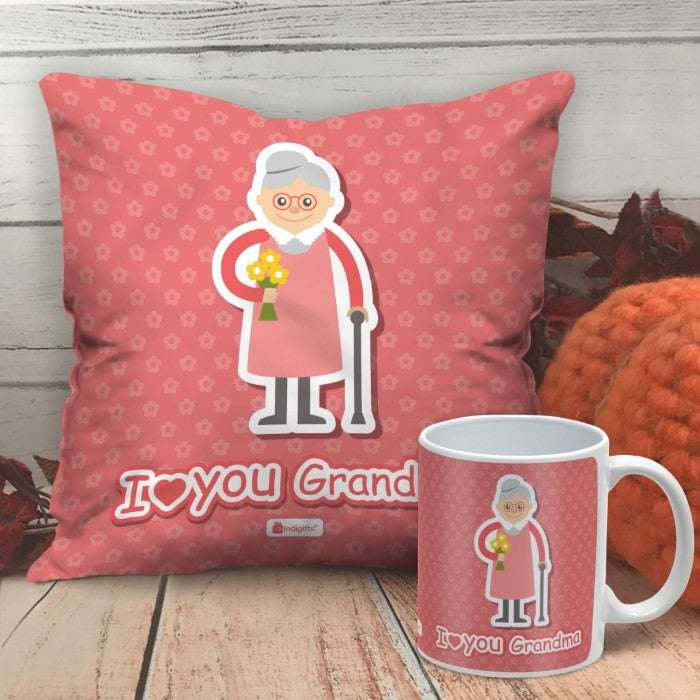 I Love You Grandma Cushion and Mug Combo