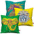 Set of 3 Cushion Covers Animal Geometric Abstract