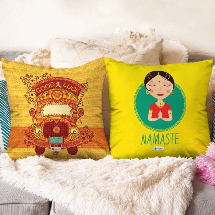 Ethnic Printed Set of 2 Cushion Covers