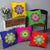 Colorful Flower Indian Rangoli Set of 5 Cushion Covers