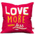 Indigifts Love More Worry Less Quote Pink Cushion Cover