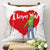 Indigifts Man Expressing Love With Spray Paint Heart White Cushion Cover