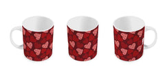 Seamless Pattern of Hearts Red Coffee Mug