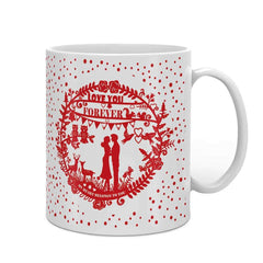 Silhouette of a Romantic Couple White Coffee Mug