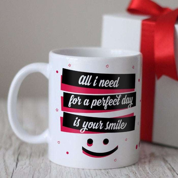 smiley White Coffee Mug