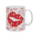 Indigifts Lipstick Kiss Seamless Pattern White Coffee Mug