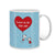 Indigifts Flying Couple in Love Blue Coffee Mug