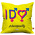 Indigifts Abstract Expression for LGBT Yellow Cushion Cover