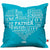 Indigifts Words for Dad Quote Filled Heart Pattern Blue Cushion Cover