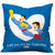 Indigifts Superman Dad Quote Blue Cushion Cover