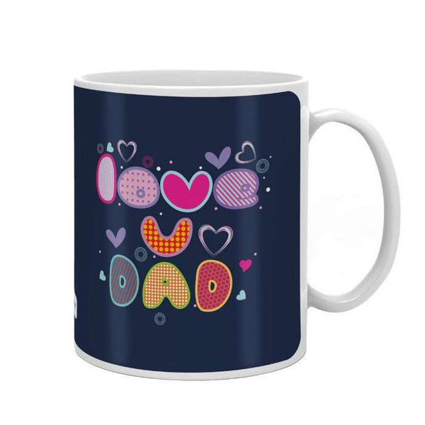 I Love U Dad Coffee Mug (Blue)