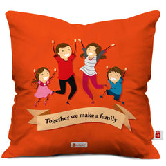 Together We Make Family Orange Cushion Cover