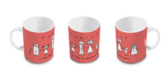 Family Key to Happiness Light Red Coffee Mug