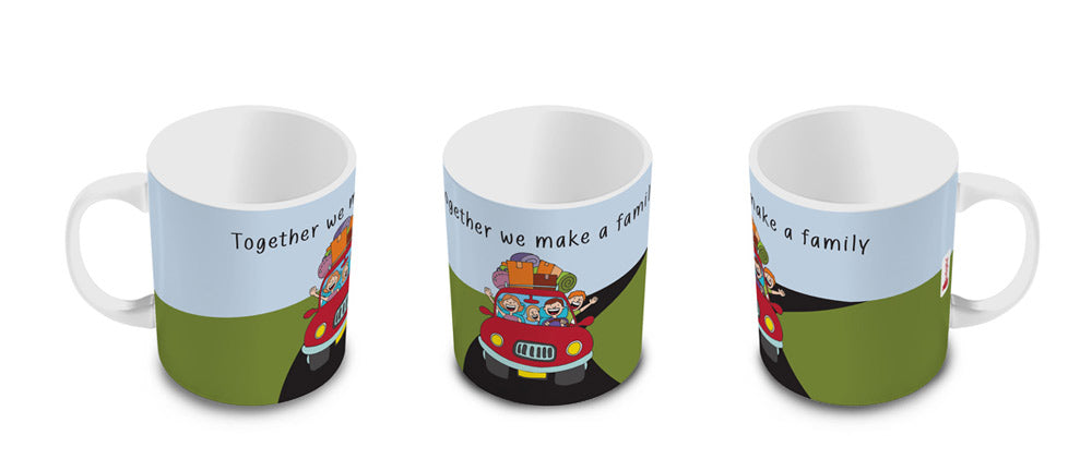 Together We Make Family Blue Green Coffee Mug