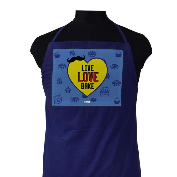 Live Love Bake Digital Printed Apron Gift for Boyfriend