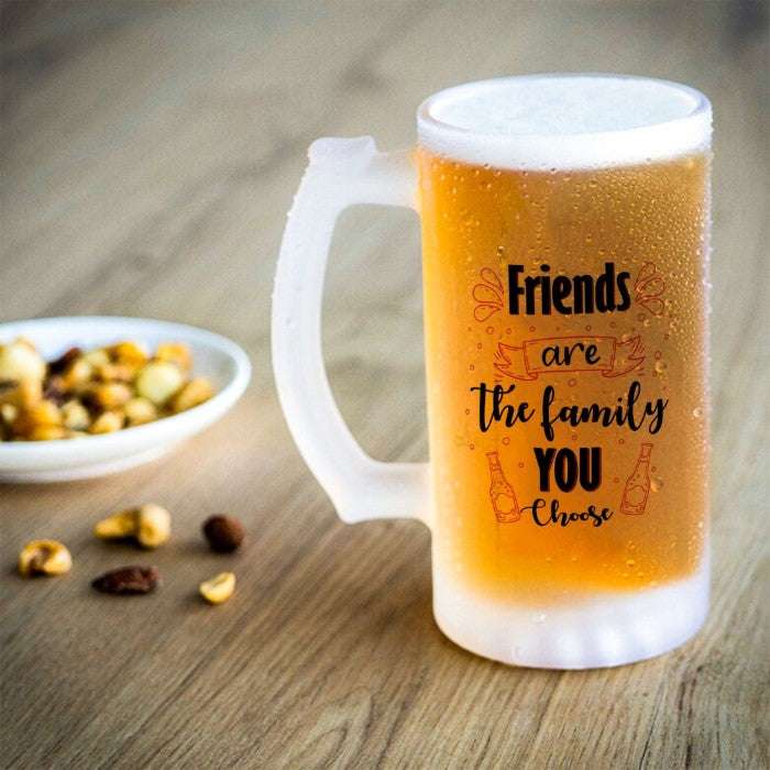 Beer Mug For Friendship Day Gift for Best Friend Printed Beer Mug 470 ml