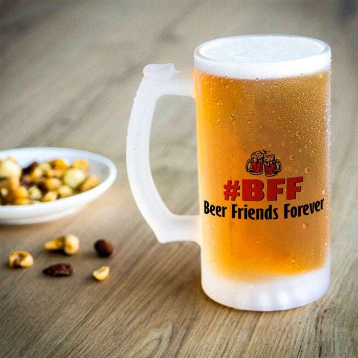 Beer Mug For Friendship Day Gift for Best Friend Printed Beer Mug 470 ml