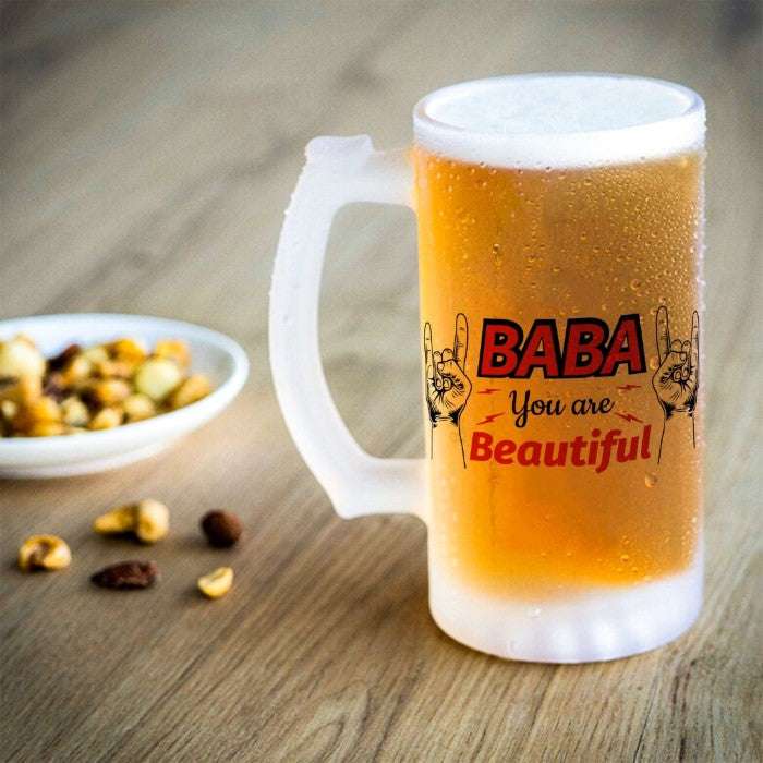 Gift For Best Friends Printed Beer Mug For Friendship day 470 ml