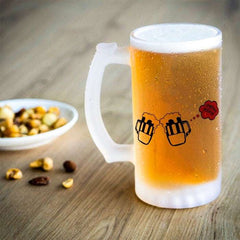 Beer Mug For Friends, Return Gift For Party, Printed Beer Mug 470 ml