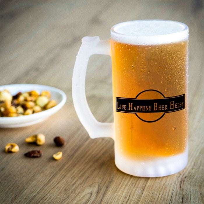 Beer Mug For Friends, Return Gift For Party, Printed Beer Mug 470 ml