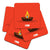 Indigifts Illustration of Burning Oil Clay Diya Lamp Red Coasters