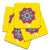 Indigifts Illustration of Boho-Hippie Floral Mandala Print Yellow Coasters