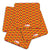 Indigifts Seamless Japanese Wave Pattern of Overlapping Circles  Orange Coasters