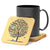 Indigifts Illustration of Family Love Tree Design Cream Coasters