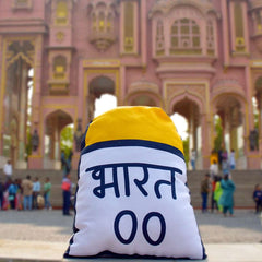 Milestone Shape Cushion - Discovering India