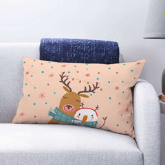 Rocking Reindeers Christmas Decorative Rectangle Cushion Covers