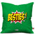 Indigifts Besties Green Cushion Cover