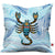 Indigifts Scorpio Zodiac Blue Cushion Cover