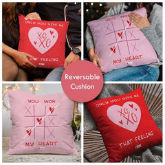 All Hearts Reversible Cushion with Cover Valentine Gift