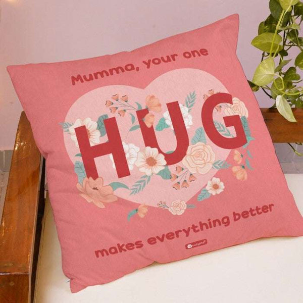 Mothers Day Gift For Mom Printed Revesible Cushion Cover with Filler 24x24 Inches