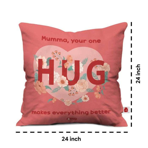 Mothers Day Gift For Mom Printed Revesible Cushion Cover with Filler 24x24 Inches