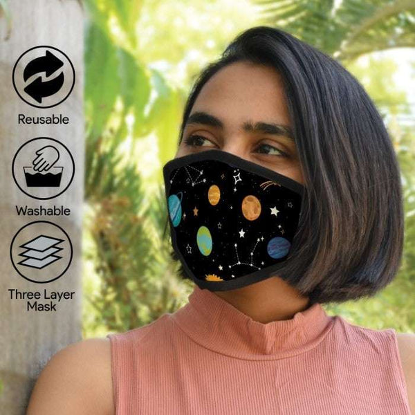 Pack of 5 3-Layer Medium Size Reusable Protective Mask