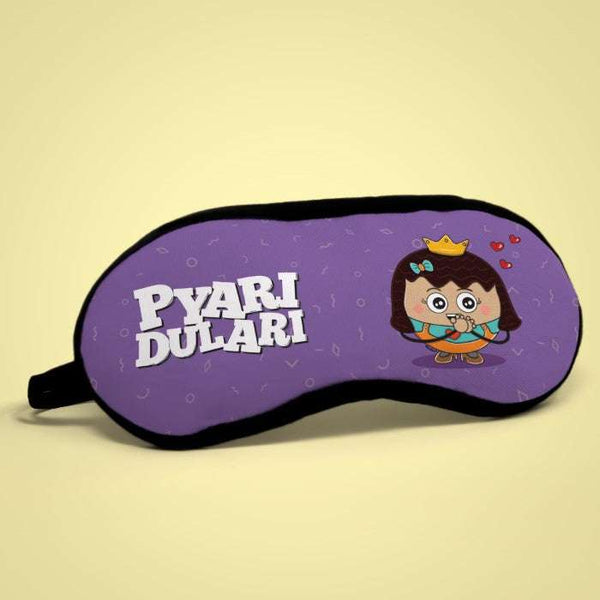 Pyari Dulari PrintedEye Mask 8.6&quot; x 4&quot; (Purple)