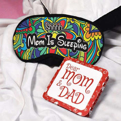 Mothers Day Best Gifts- Mom Is Sleeping Quote Multi Eye Mask