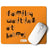 Indigifts Family Waiting At Home Orange Mouse Pad