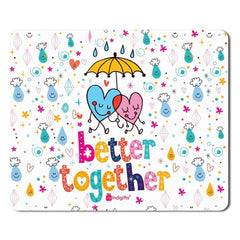 Heart Emoticons White Mouse Pad