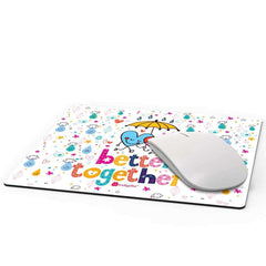 Heart Emoticons White Mouse Pad