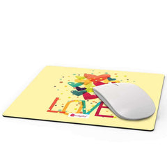 Heart Balloons Beige Mouse Pad