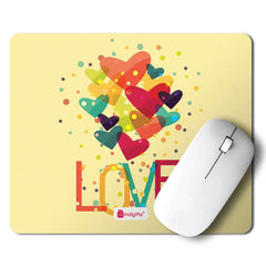 Heart Balloons Beige Mouse Pad