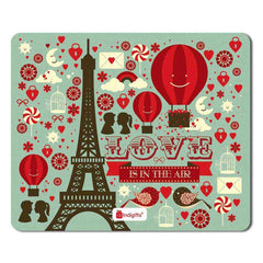 Eiffel Tower, Love Birds Green Mouse Pad