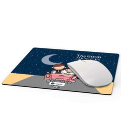 Newly Weds Happy Married Couple On a Ride Blue Mouse Pad