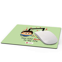 Romantic Couple Listening to Music Green Mouse Pad