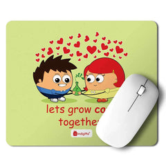 Couple Sharing Responsibilities Green Mouse Pad