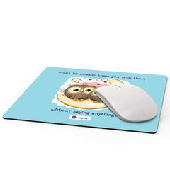 Love Birds On Moon Digital Printed Mouse Pad