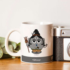 Grey Coffee Mug with Shiva Print